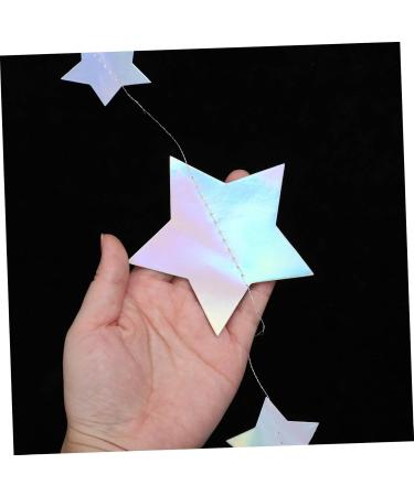 Colorful Stars Pull Flag Party Decoration | Holographic Star Garland & Bunting | Festive Christmas Tree Supplies - Buy Online on GoSupps.com