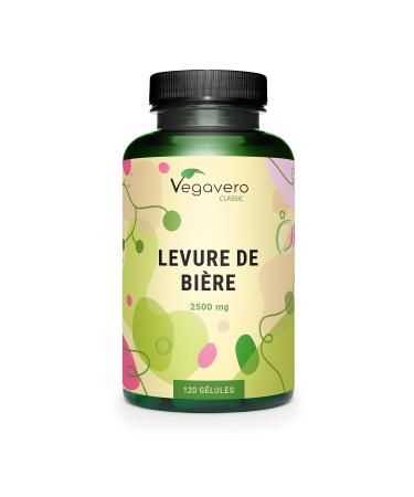 Levure de Bi re Active | Dosage lev : 2500 mg | Cure Cheveux + Ongles + Peau | 120 G lules | 100% Pure & Sans Additifs | Vegan | Vegavero