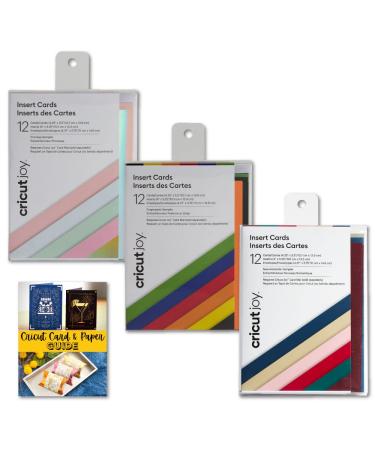 Cricut Joy Insert Cards Sampler in Princess, Finger Paint and Romantic Bundle - DIY Card Design Project Seasonal Holidays Birthday Wedding Celebration Baby Greeting Invitations Party Gifts Graduation Romantic Princess