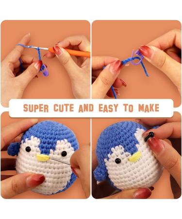 MGahyi 3 Set Crochet Kit for Beginners - Complete DIY Crochet Starter Kit for Adults and Kids - Make 3 Adorable Animals (Jellyfish, Hamster, Frog) - Buy Online on GoSupps.com
