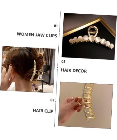 POPETPOP 1pc hairpin pearl headpiece korean hair accessories claw clips for hair metal hair clip hair claw clips women hair accessories Lady Headdress Claw Hair Clips Girl Hair Accessory - Buy Online on GoSupps.com