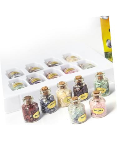 JECOMPRIS Chakra Healing Stones Crystal Gemstone Chips 18 Pcs Wishing Bottle Decorate Chakra Gemstone Beads Turquoise Crystal Stone As Shownx2pcs 9PCSx2pcs - Buy Online on GoSupps.com