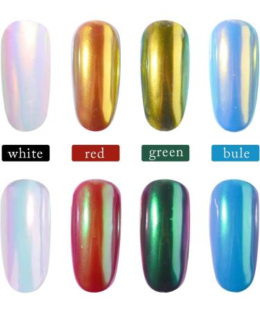 MEILINDS 2 Pcs Mermaid Chrome Nail Powder Kit - Neon & Iridescent Holographic Glitter for Unicorn Nails - Rainbow Mica Powders for Chrome Nail Art - Buy Online on GoSupps.com