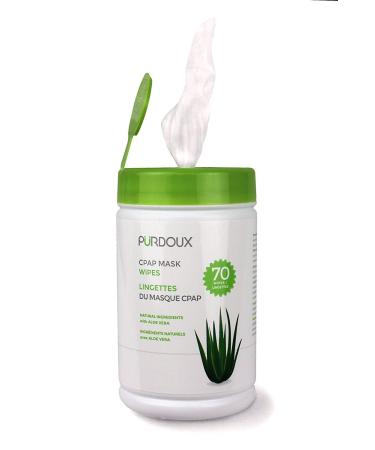 P RDOUX CPAP Mask Wipes - Aloe Vera 70 Count Canister - Gentle Cleaning for Sleep Apnea Care - Buy Online on GoSupps.com