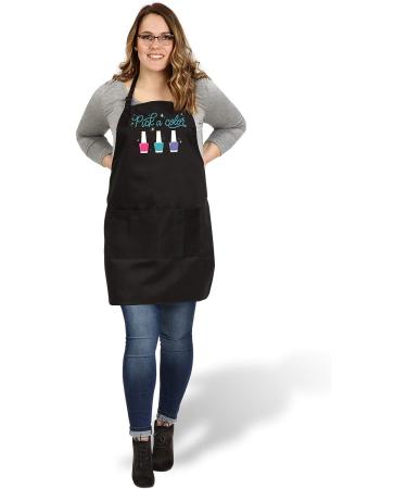 Colorful Nail Tech Apron for Women - 3 Pocket Cosmetology Smock for Manicurists | Nail Art Supplies for Salons - Buy Online on GoSupps.com