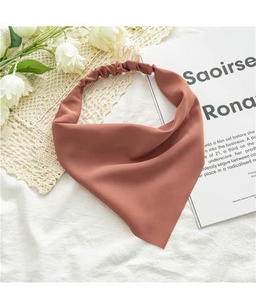 Elastic Chiffon Head Kerchief Bandanas for Women - Solid Color Hair Scarf Headbands (8 Options) | Boho Style - Buy Online on GoSupps.com
