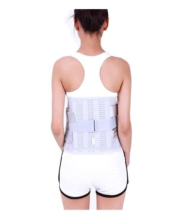 Lower back support lumbar support belt with curved aluminum strips breathable mesh inserts two adjustable Velcro fasteners (size: XX-Large) (XX)