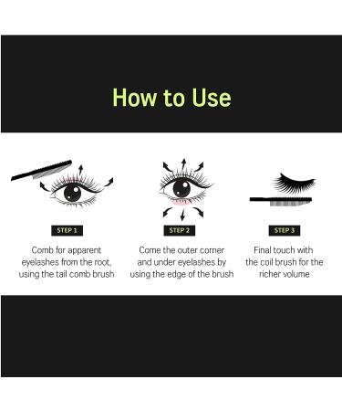 Korean Makeup Comb Mascara - Carbon Black for Dramatic Volume and Length | Waterproof, Nourishing Formula with Panthenol | Root-to-Tip Brush for Natural Eyelash Makeup - Buy Online on GoSupps.com