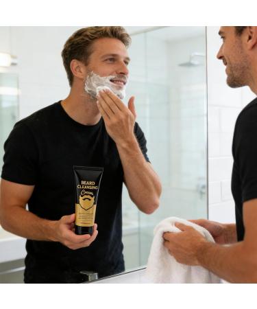 Beard Shampoo CleanerCaring Soothing Cream Facial Hair Beard Cleanser & Softener For men and fathers for daily showering and care morning travel shaving styling soaking - Buy Online on GoSupps.com