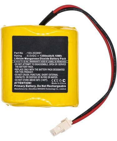 Synergy Digital Emergency Lighting Battery | Compatible with Visonic Next CAM PGS | 6V 1350mAh Ultra High Capacity Replacement for Visonic 103-302891 - Buy Online on GoSupps.com