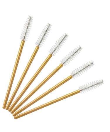 300 Pcs Disposable Mascara Wands - Gold/White Eyelash Extensions Applicators | High-Quality Makeup Tools for Professionals & DIY - Buy Online on GoSupps.com
