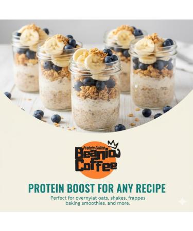 Beanio Caramel Protein Iced Coffee Instant Collagen Coffee with High CGA for Energy & Focus Sugar-Free Dairy-Free Lactose-Free Keto & Fasting Friendly 100mg Caffeine 15 Servings - Buy Online on GoSupps.com