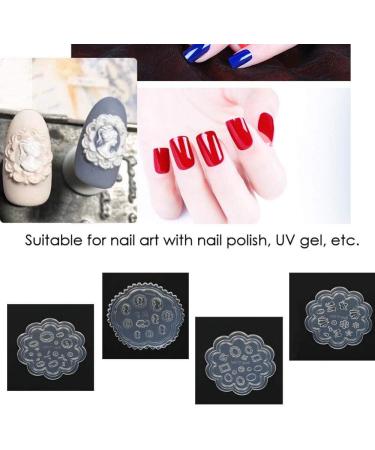 Buy 3D Silicone Nail Mold - 4 Types Nail Art Templates for DIY Manicure | International Shipping - Buy Online on GoSupps.com