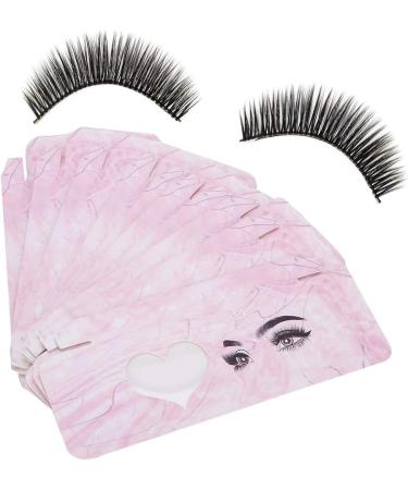10Pcs False Eyelashes Box Eyelash Boxes Organizer Case Eyelash Adhesives (Pink heart-shaped window model) - Buy Online on GoSupps.com