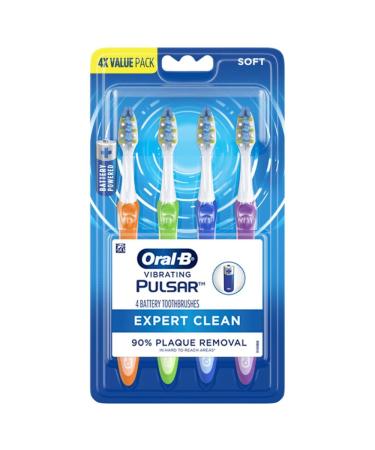 Oral-B Pulsar Expert Clean Battery Powered Toothbrush Soft 4 Count