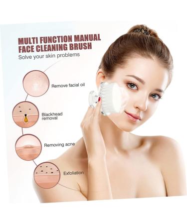 Ipetboom Cleansing Brush USB Facial Cleaning Tools Makeup Skincare Removal Silicone Face Scrub Facial Scrubber Brush Cleaning Brush Manual Exfoliator Face Brush Miss Pp Makeup Remover White - Buy Online on GoSupps.com