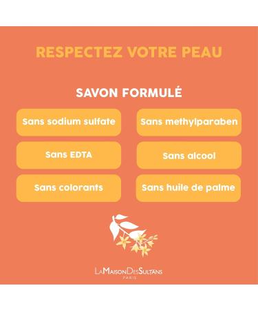 La Maison Des Sultans - Solid and Natural - Handmade - Orange Blossom - 99% ingredients of natural origin - Made in France - 60 g - Buy Online on GoSupps.com