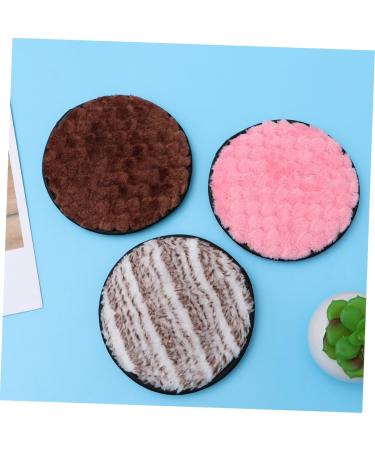NOLITOY 6pcs Fluffy Makeup Remover Pads | Plush Round Cleaning Puffs for Eye & Face Makeup | Soft Powder Sponge Towels - Buy Online on GoSupps.com
