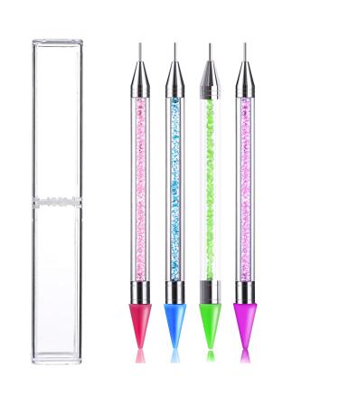 Wax Pencil for Rhinestones Diamond Painting Pen Nail Rhinestone Picker Dotting Pen Tool Double Head Jewelry Dotting Pen Nail Art Tools for Nail Art and 5D Diamond Art Painting