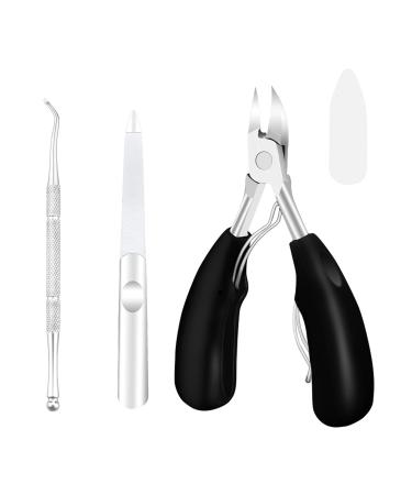 Podiatrist Toenail Clippers, Pedicure Toenail Cutters with Super Sharp Curved Blade, Professional Thick & Ingrown Toe Nail Clippers for Adults & Seniors
