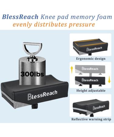 BlessReach Economy Knee Scooter - Steerable Knee Walker for Foot Injuries - Compact Crutch Alternative with Dual Braking System (Black) - Buy Online on GoSupps.com