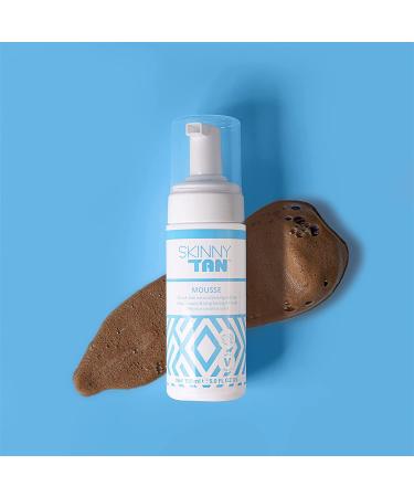 Buy Skinny Tan Mousse - Long-Lasting Non-Drying Bronzer with Coconut & Vanilla Scent - Streak-Free Easy Application - 5 oz Dark Foam - Buy Online on GoSupps.com