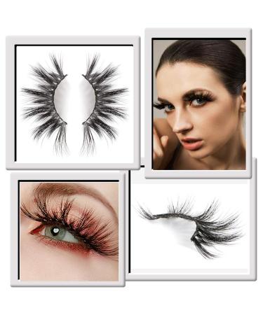 2 Pairs 25mm 3D Mink Eyelashes - Dramatic Halloween & Christmas Theme - 100% Siberian Mink Fur False Eyelashes - Fluffy Wispy Lashes - CM10X-Scarlett - Buy Online on GoSupps.com