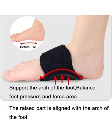 Arch Support Compression Sleeves for Flat Feet - Adjustable Plantar Fasciitis Braces & Orthotic Wrap for Pain Relief | 1 Pair - Buy Online on GoSupps.com