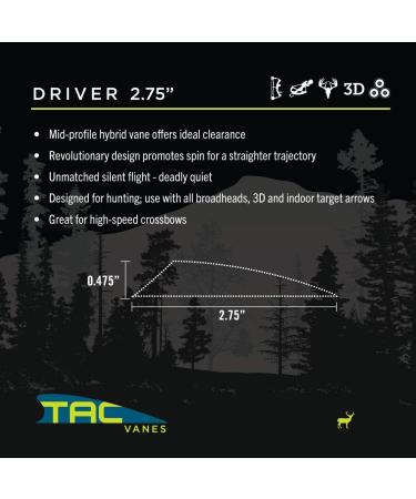 Pack of 36 TAC Vanes 2.75 Driver Hybrid Vanes - White | Archery Bowhunting and Recreational Shooting - Buy Online on GoSupps.com