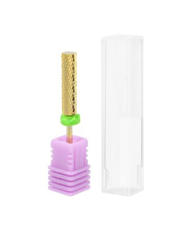 VOCOSTE Cylinder Nail Drill Bits for Nail Polishing Green C Coarse Tooth