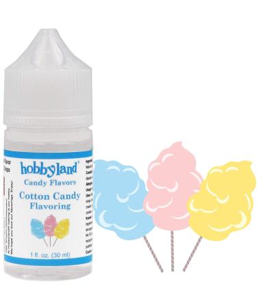 Hobbyland Candy Flavors (Cotton Candy Flavoring, 1 Fl Oz), Cotton Candy Concentrated Flavor Drops