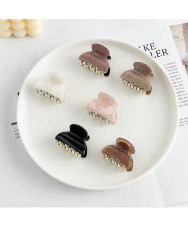 Brown Pink Nonslip Hair Claw Clips for Women and Girls - 12 Pack Durable Hair Claws for Thick and Thin Hair (CL131 I) - Buy Online on GoSupps.com