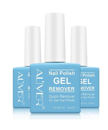 3 Packs Nail Polish Remover Easily & Quickly Removes Soak-Off Gel Polish Professional Non-Irritating Nail Polish Remover 2-3 Minutes Easily & Quickly Don't Hurt Your Nails