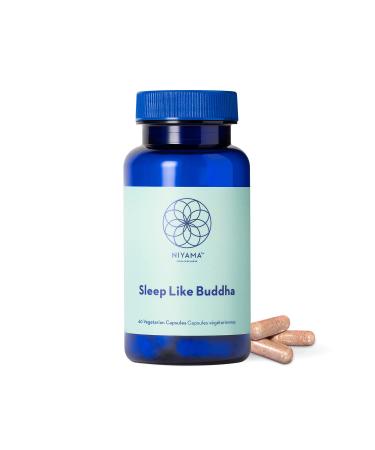 100% Vegan Melatonin Free Sleep Aid NIYAMA Sleep Like Buddha | Non Habit Forming Sleep Supplement | Stress Relief & Promotes Relaxation | Sleep Aids for Adults | Improves Sleep (60 Servings)