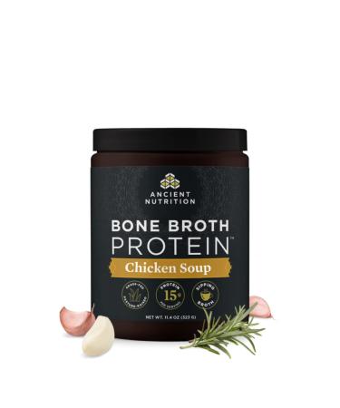 Ancient Nutrition Bone Broth Protein Powder Chicken Soup Grass-Fed Chicken and Beef Bone Broth Powder 15g Protein Per Serving Supports a Healthy Gut 15 Servings