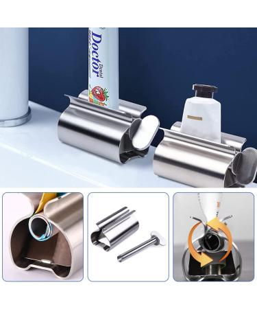 Moerae Tubenquetscher | 4-Piece Tube Press Squeezer for Toothpaste Lotions & Creams | Stainless Steel Tube Holder - Buy Online on GoSupps.com
