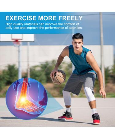 ACWOO Plantar Fasciitis Socks 4 Pairs Neuropathy Socks Ankle Compression Socks for Women Men Breathable Anti-Slip Ankle Support Brace Wide Calf Compression Socks for Pain Relief Flying Running L/XL White - Buy Online on GoSupps.com