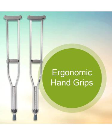 McKesson Tall Adult Underarm Crutches - 350 lb Limit - Aluminum Frame - 2 Pair - Buy Online on GoSupps.com
