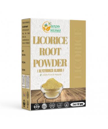 Herbs Botanica Licorice Root Powder Natural Mulethi (Yastimadu) Powder (Glycyrrhiza Glabra) for Skin Care Herbal Tea Digestive Support & Wellness 2 oz
