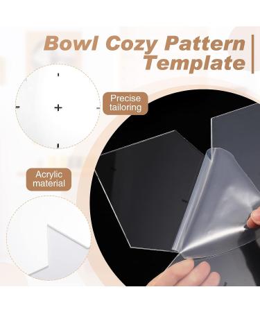 3 Sizes Bowl Cozy Sewing Pattern Template Set | Clear Acrylic & Water Soluble Pen | Quilting Stencil & Batting Included - Buy Online on GoSupps.com
