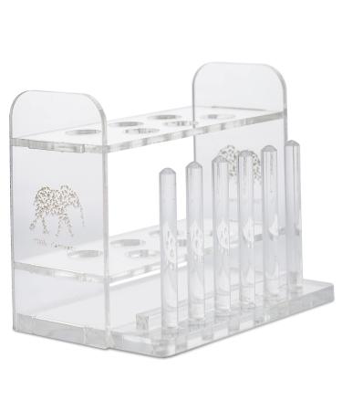 Aquarium Test Tube Holder, Hand-Made Rack, with 6 Holes and 6 Drying Poles, customised for use with Aquarium Test Tubes Including API Test Tubes, by Tililly Concepts