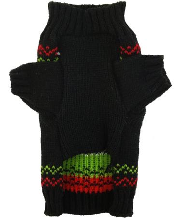 HRTTSY Dog Sweater - Christmas Cartoon Reindeer Knitwear for Pets | Warm XXS Black Winter Clothes - Buy Online on GoSupps.com