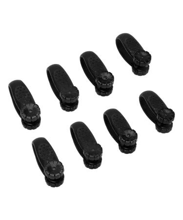 Fdit Hand Acupressure Clip Plastic Pain Relief Hand Pressure Point Clip 8PCS for Headache (Black)