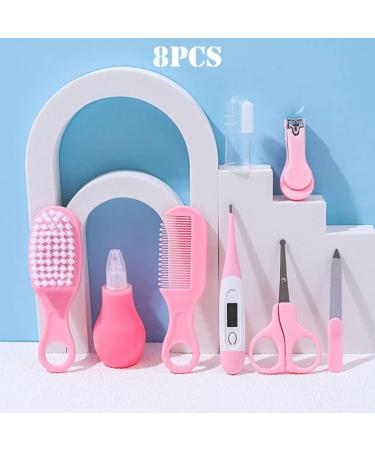 Nirelief Baby Grooming Kit - Newborn Care Set with Thermometer & Storage Case - Pink 8pcs - Buy Online on GoSupps.com