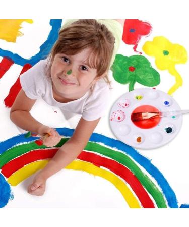 2pcs Akebrog Paint Pallet Set - 6.5 Plastic Tray for Kids' Acrylic, Watercolor & Oil Painting - Reusable Flower Design - Easy to Wash - DIY Art Craft Supplies - Buy Online on GoSupps.com