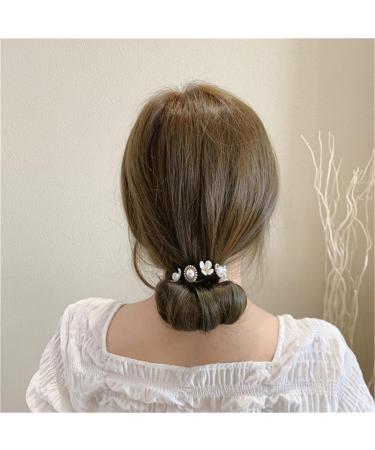 xbiez Stylish Hair Curler Bow Barrettes Elegant Styling Accessories Hairpin Hair Braiding Braider Hairgrip Styling Tools Rows of flowers - Buy Online on GoSupps.com