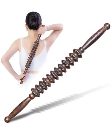 Fascia roller wood premium massage roller wood fascia rod wood massage scooter fascia roll wood for muscle relaxation body shape Gua Sha massage anti -cellulite beech (f)