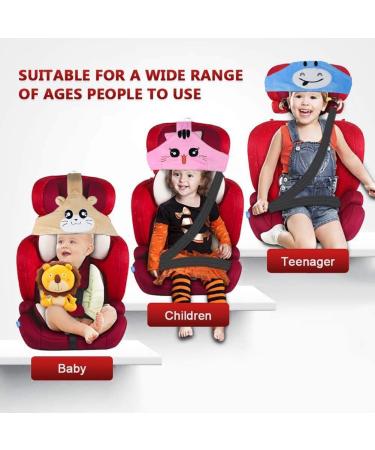 MINGZE Baby Child Car Seat Head Support - Adjustable Safety Belt for Safe and Cozy Sleep Position - Brown - Buy Online on GoSupps.com