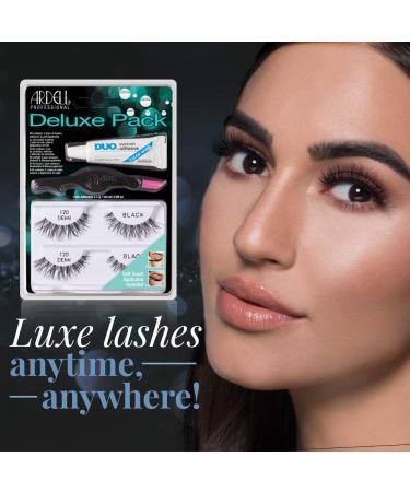 Ardell False Eyelashes Deluxe Pack 120 Black - Set of 4 | Long-lasting & Natural-Looking Lashes - Buy Online on GoSupps.com