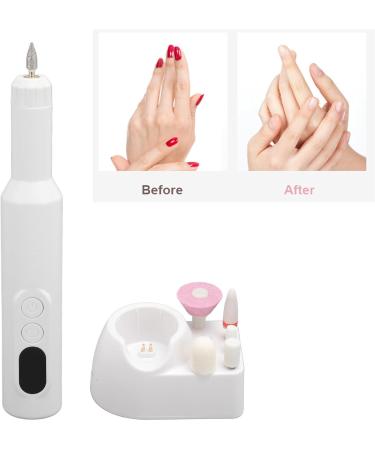 Electric Nail Polisher Electric Nail Drill File High Efficiency 6 Pieces Grinding Heads Low Noise Easy Operation 500mAh Battery for Home Use - Buy Online on GoSupps.com